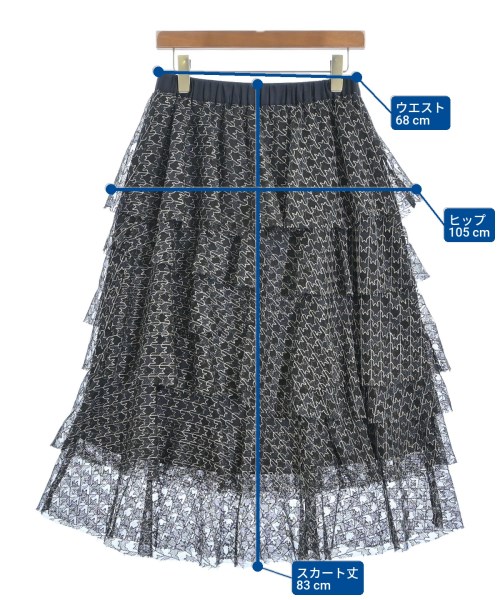 Loulou Willoughby（ルルウィルビー）ロング・マキシ丈スカート 紺 サイズ:2(M位) レディース/2200652438123