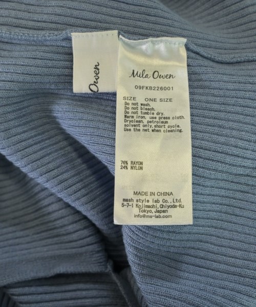 Mila Owen（ミラオーウェン）ニット・セーター 青 サイズ:ONE レディース/2200636052062