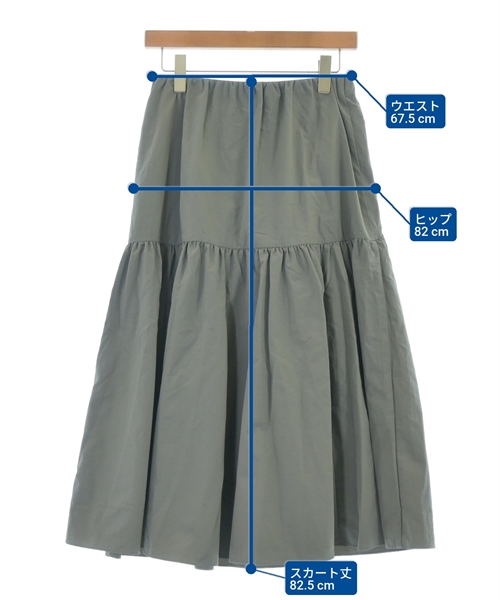 Mila Owen（ミラオーウェン）ロング・マキシ丈スカート グレー サイズ:0(S位) レディース/2200632687015