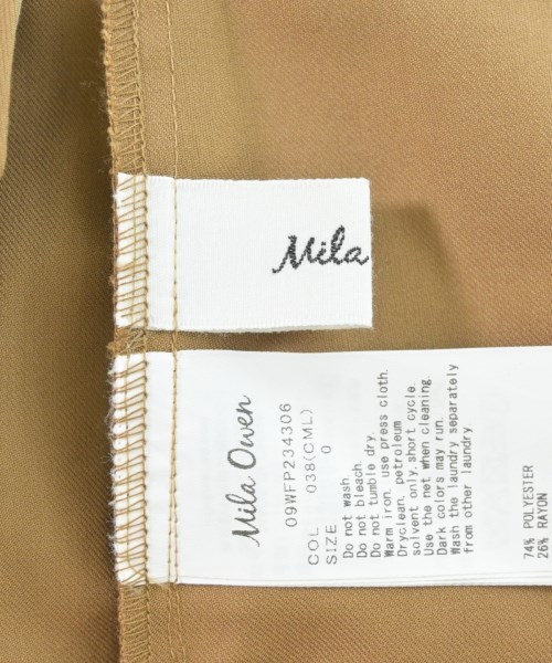 Mila Owen（ミラオーウェン）スラックス 茶 サイズ:0(S位) レディース/2200620879040