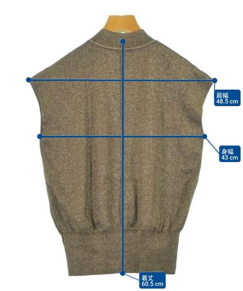 Mila Owen（ミラオーウェン）ベスト/ノースリーブ 茶 サイズ:1(M位) レディース/2200625969081