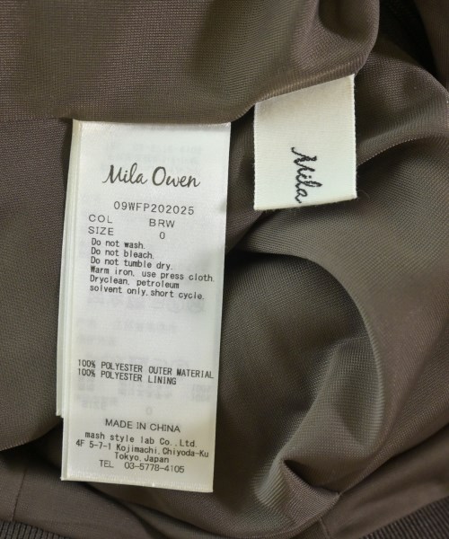 Mila Owen（ミラオーウェン）クロップドパンツ 茶 サイズ:0(S位) レディース/2200626580056