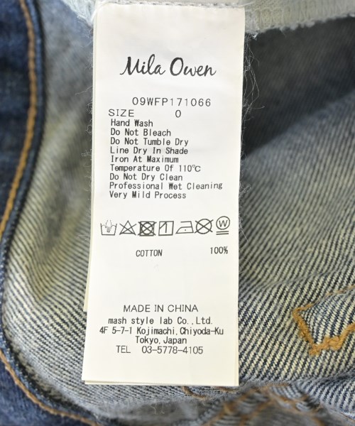 Mila Owen（ミラオーウェン）デニムパンツ 紺 サイズ:0(S位) レディース/2200622182032