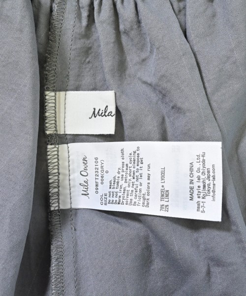 Mila Owen（ミラオーウェン）ブラウス グレー サイズ:0(S位) レディース/2200613305075