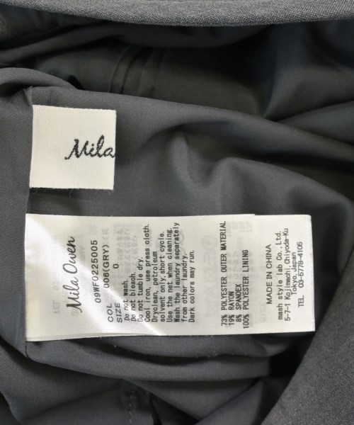 Mila Owen（ミラオーウェン）ワンピース グレー サイズ:0(S位) レディース/2200611046055