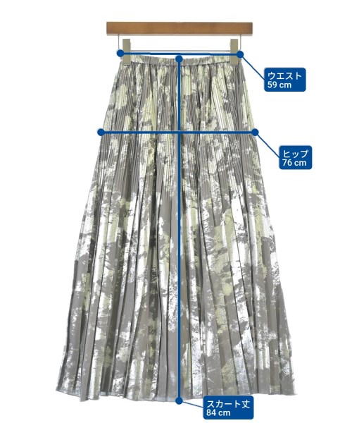 Mila Owen（ミラオーウェン）ロング・マキシ丈スカート グレー サイズ:0(S位) レディース/2200626642068