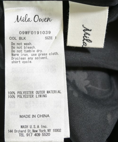 Mila Owen（ミラオーウェン）ワンピース 黒 サイズ:1(M位) レディース/2200629141018