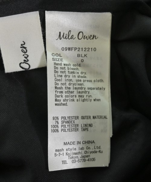 Mila Owen（ミラオーウェン）スラックス 黒 サイズ:0(XS位) レディース/2200610315046
