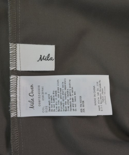 Mila Owen（ミラオーウェン）ブラウス 茶 サイズ:0(S位) レディース/2200619953010