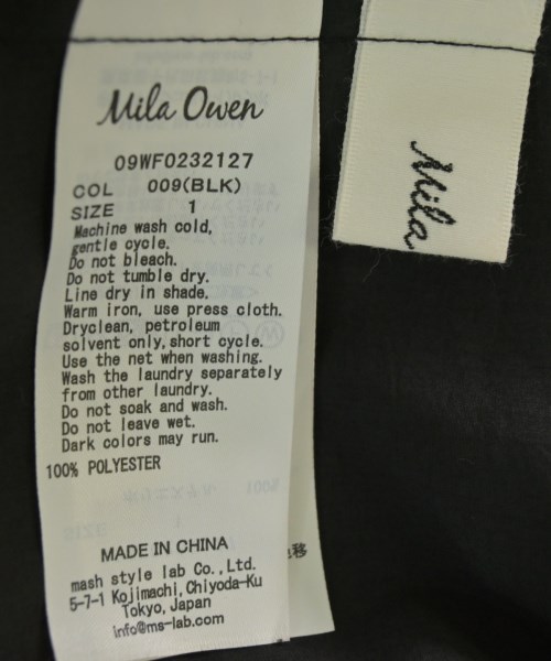 Mila Owen（ミラオーウェン）ワンピース 黒 サイズ:1(M位) レディース/2200601501199