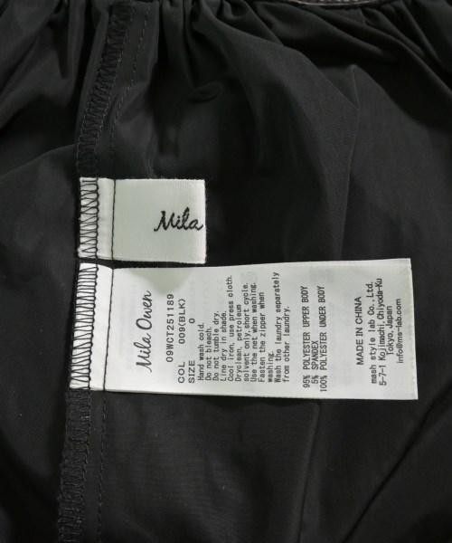Mila Owen（ミラオーウェン）Tシャツ・カットソー 黒 サイズ:0(S位) レディース/2200608156026