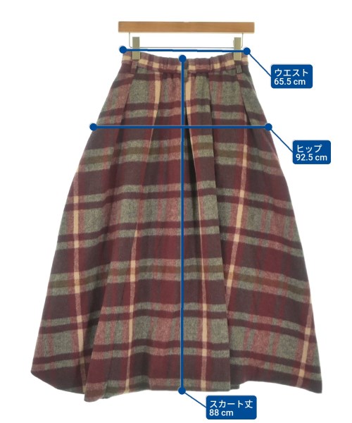 Mila Owen（ミラオーウェン）ロング・マキシ丈スカート 赤 サイズ:1(M位) レディース/2200668129039