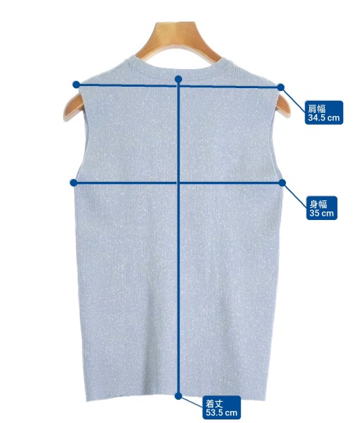 Mila Owen（ミラオーウェン）ベスト 青 サイズ:0(S位) レディース/2200663193035