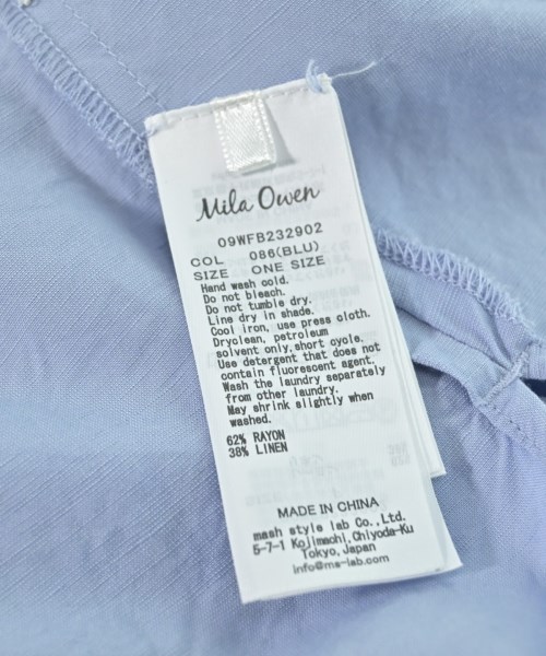 Mila Owen（ミラオーウェン）カジュアルシャツ 青 サイズ:F レディース/2200671488178