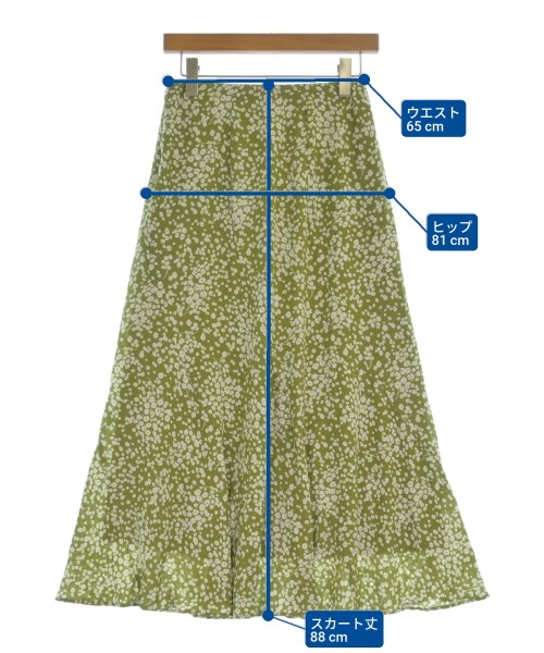 Mila Owen（ミラオーウェン）ロング・マキシ丈スカート 緑 サイズ:1(M位) レディース/2200671182175