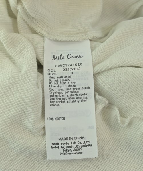 Mila Owen（ミラオーウェン）Tシャツ・カットソー 白 サイズ:0(S位) レディース/2200672163036