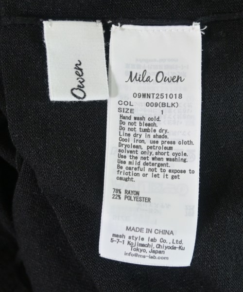 Mila Owen（ミラオーウェン）ニット・セーター 黒 サイズ:1(M位) レディース/2200674764149