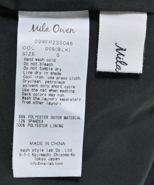 Mila Owen（ミラオーウェン）その他 黒 サイズ:0(S位) レディース/2200679226055