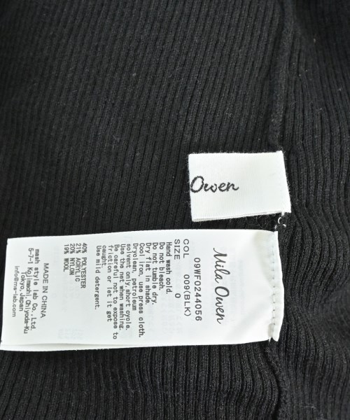 Mila Owen（ミラオーウェン）ニット・セーター 黒 サイズ:0(S位) レディース/2200675143035