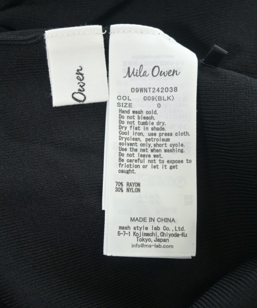 Mila Owen（ミラオーウェン）ニット・セーター 黒 サイズ:0(S位) レディース/2200648261032