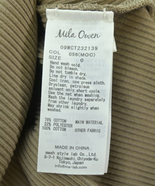 Mila Owen（ミラオーウェン）ノースリーブ ベージュ サイズ:0(S位) レディース/2200651050067