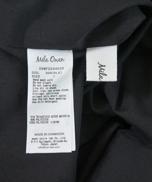 Mila Owen（ミラオーウェン）ワンピース 黒 サイズ:1(M位) レディース/2200652975406