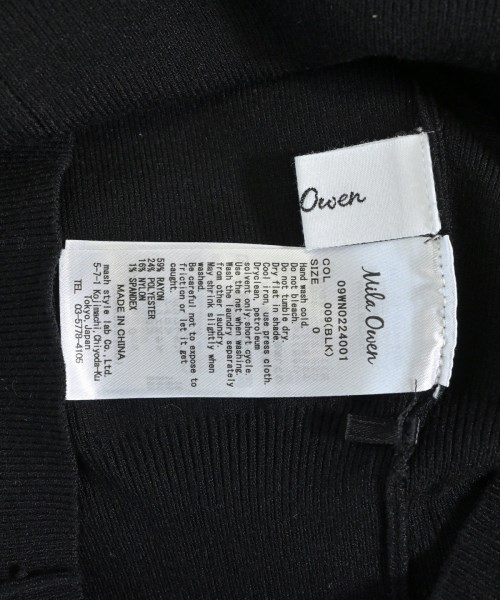 Mila Owen（ミラオーウェン）ベスト/ノースリーブ 黒 サイズ:0(S位) レディース/2200655450061