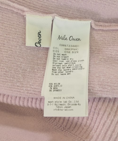 Mila Owen（ミラオーウェン）ニット・セーター ピンク サイズ:ONE レディース/2200656342020