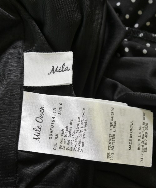 Mila Owen（ミラオーウェン）ワンピース 黒 サイズ:0(S位) レディース/2200658112140