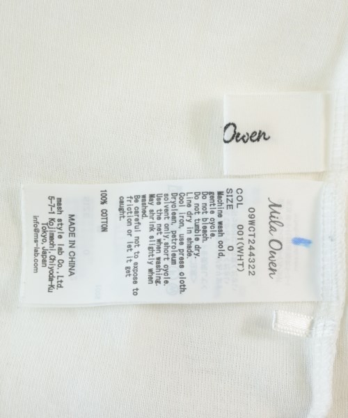 Mila Owen（ミラオーウェン）Tシャツ・カットソー 白 サイズ:0(S位) レディース/2200713114072
