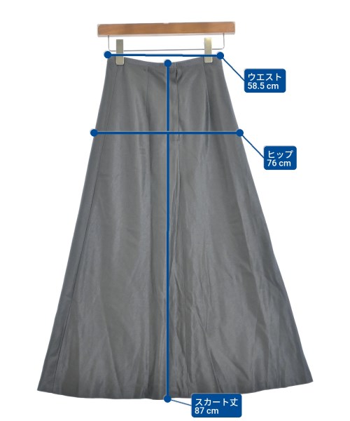 Mila Owen（ミラオーウェン）ロング・マキシ丈スカート グレー サイズ:0(S位) レディース/2200645596045