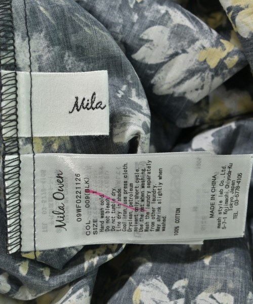 Mila Owen（ミラオーウェン）シャツワンピース 黒 サイズ:1(M位) レディース/2200646339030