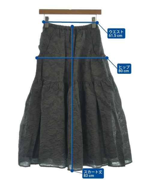 Mila Owen（ミラオーウェン）ロング・マキシ丈スカート グレー サイズ:0(S位) レディース/2200636754065