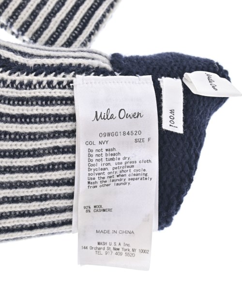 Mila Owen（ミラオーウェン）手袋 紺 サイズ:F レディース/2200640893262