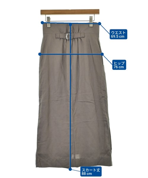 Mila Owen（ミラオーウェン）ロング・マキシ丈スカート グレー サイズ:0(S位) レディース/2200646655031