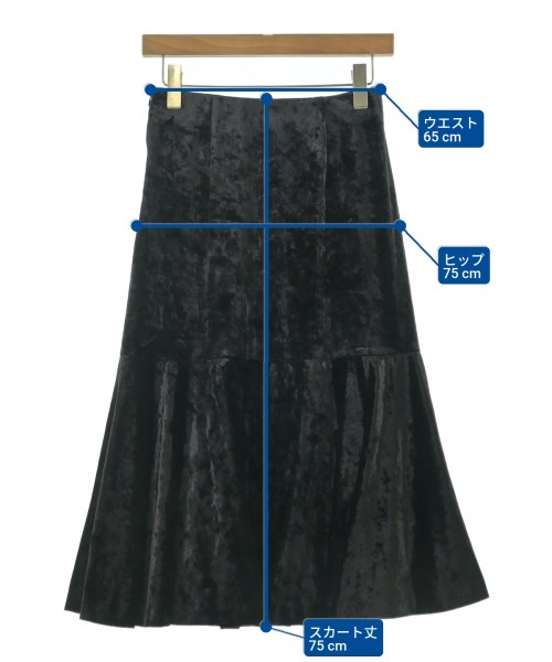 Mila Owen（ミラオーウェン）ロング・マキシ丈スカート 黒 サイズ:1(M位) レディース/2200643050075