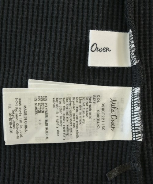 Mila Owen（ミラオーウェン）Tシャツ・カットソー 黒 サイズ:1(M位) レディース/2200699159043
