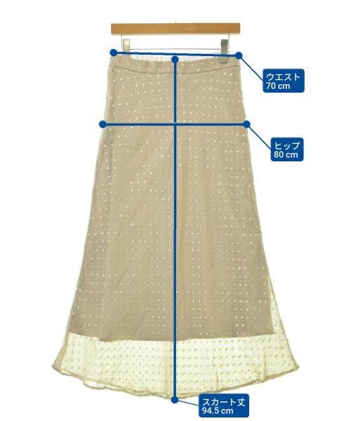 Mila Owen（ミラオーウェン）ロング・マキシ丈スカート ベージュ サイズ:1(M位) レディース/2200658058219