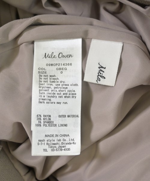 Mila Owen（ミラオーウェン）スラックス ベージュ サイズ:0(S位) レディース/2200663257096