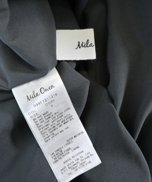 Mila Owen（ミラオーウェン）ブラウス グレー サイズ:0(S位) レディース/2200663531028