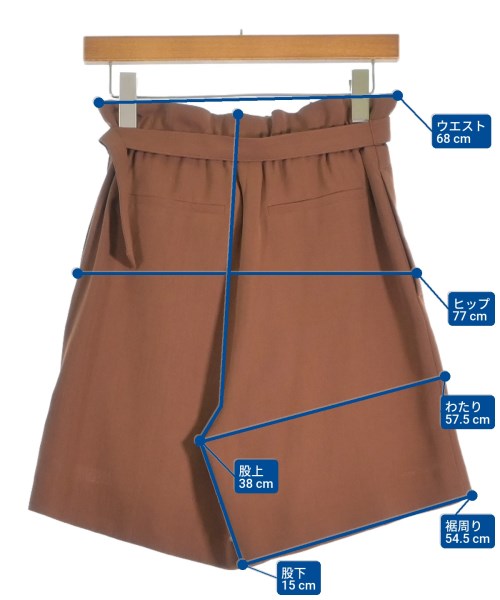 Mila Owen（ミラオーウェン）ショートパンツ 茶 サイズ:0(S位) レディース/2200666069078