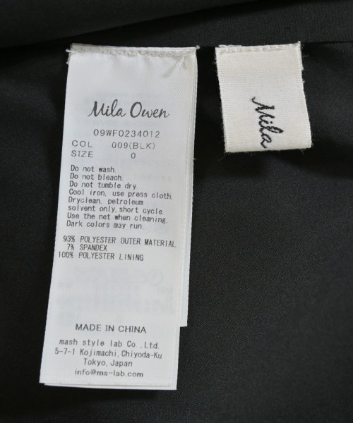 Mila Owen（ミラオーウェン）その他 黒 サイズ:0(S位) レディース/2200661891018