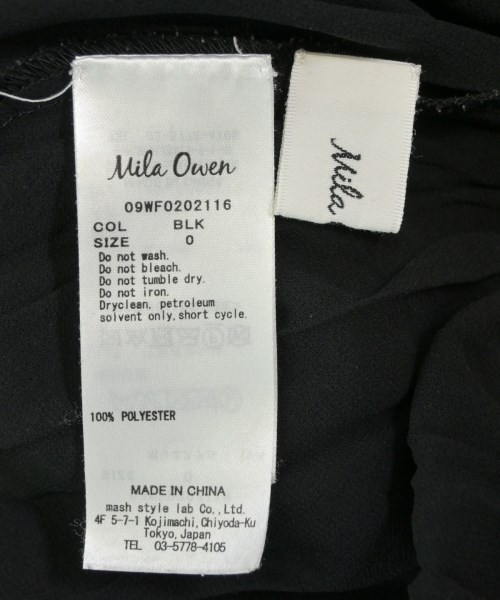 Mila Owen（ミラオーウェン）ワンピース 黒 サイズ:0(S位) レディース/2200667204010