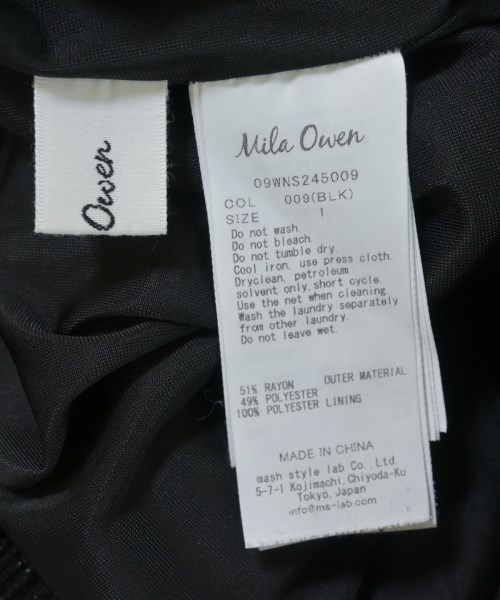 Mila Owen（ミラオーウェン）ロング・マキシ丈スカート 黒 サイズ:1(M位) レディース/2200687072279