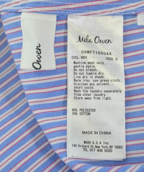 Mila Owen（ミラオーウェン）ブラウス 青 サイズ:0(S位) レディース/2200691942018