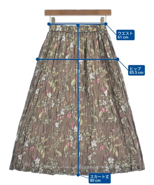 Debut de Fiore（デビュードフィオーレ）ロング・マキシ丈スカート 茶 サイズ:36(S位) レディース/2200652107036