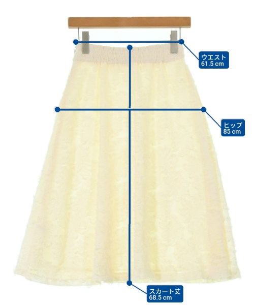 Debut de Fiore（デビュードフィオーレ）ひざ丈スカート 白 サイズ:36(S位) レディース/2200671051013