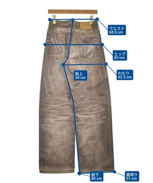 Acne Studios（アクネストゥディオズ）デニムパンツ 茶 サイズ:32(XXS位) レディース/2200641541056