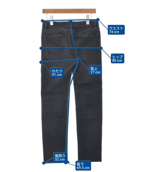 Acne Studios（アクネストゥディオズ）デニムパンツ 黒 サイズ:29(L位) レディース/2200642936110