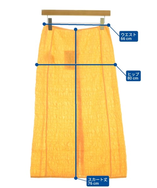 Acne Studios（アクネストゥディオズ）ロング・マキシ丈スカート オレンジ サイズ:36(S位) レディース/2200644614658